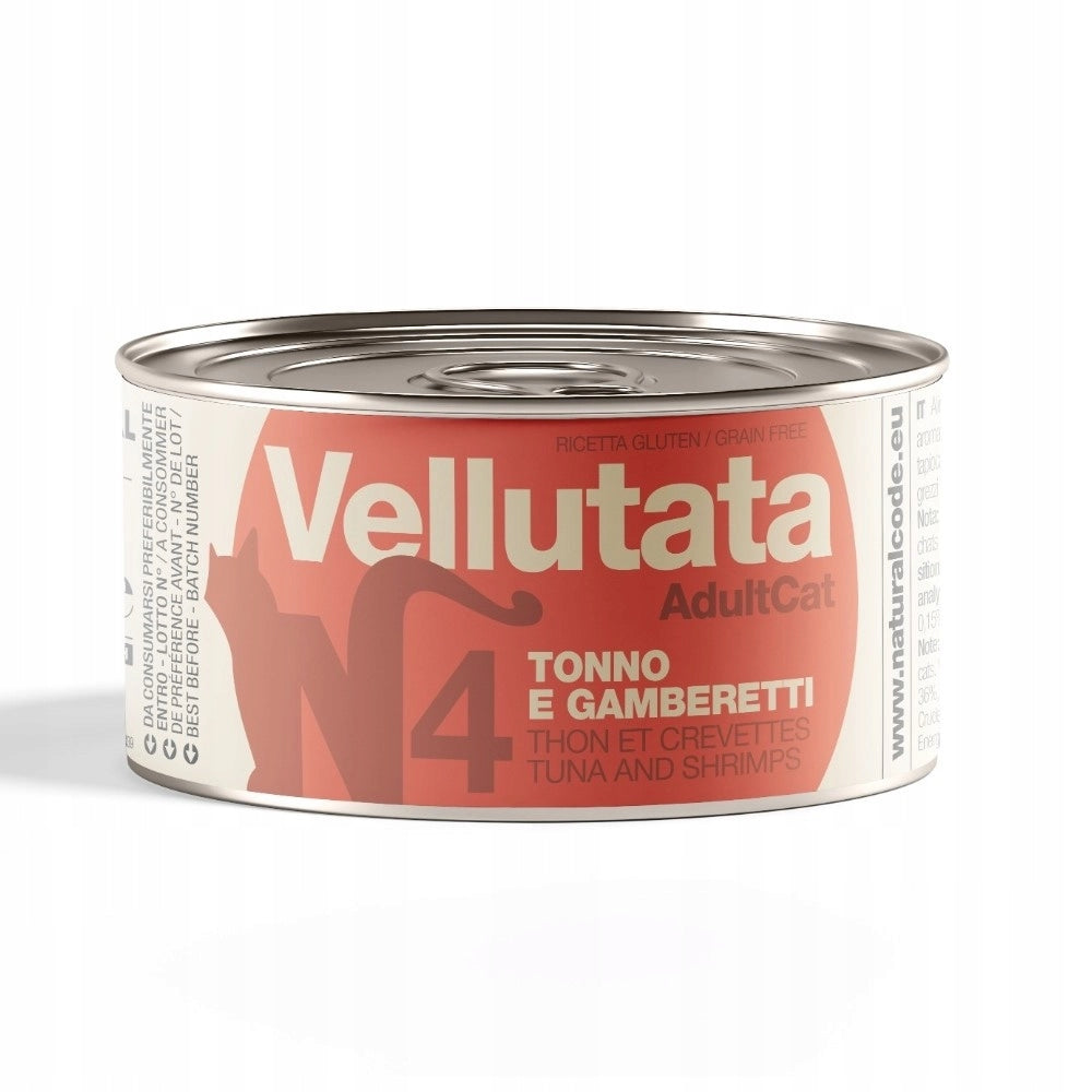 NATURAL CODE V04 - Vellutata Tonno e Gamberetti 85g Lattina NATURAL CODE V04 - Vellutata Tonno e Gamberetti 85g Lattina